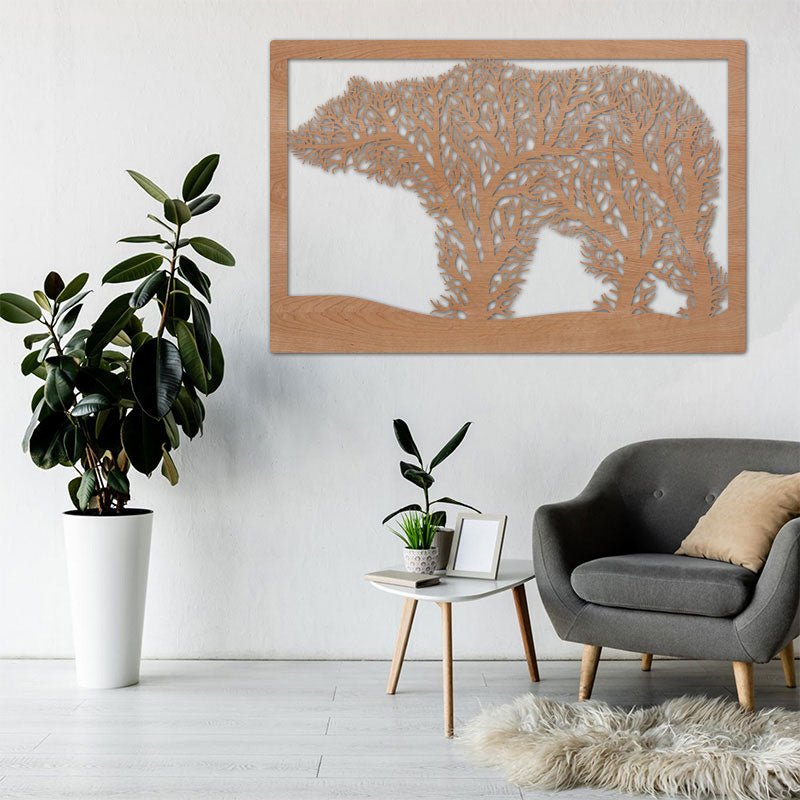 Wandbild Bear - Wurmis-Holzdeko