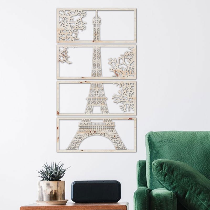Wandbild Eiffelturm - Wurmis-Holzdeko